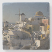 ギリシャとギリシャのサントリーニ島オイア ストーンコースター (正面)