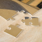 ギリシャとギリシャのサントリーニ島2 ジグソーパズル (側面)