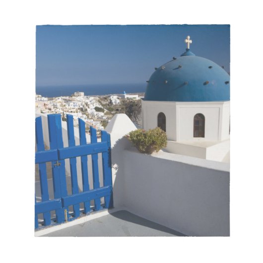 ギリシャとギリシャのサントリーニ島 ノートパッド (正面)