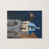 ギリシャとギリシャの島サントリーニの町のオイア2 ジグソーパズル (横)