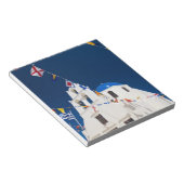 ギリシャとギリシャの島サントリーニの町のオイア4 ノートパッド (アングル)