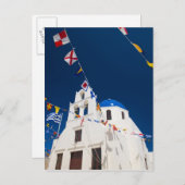 ギリシャとギリシャの島サントリーニの町のオイア4 ポストカード (正面/裏面)