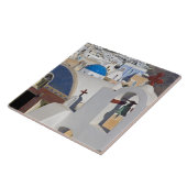 ギリシャとギリシャの島サントリーニの町のオイア5 タイル (側面)