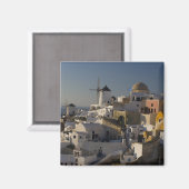 ギリシャとギリシャの島サントリーニの町のオイア マグネット (正面/裏面)