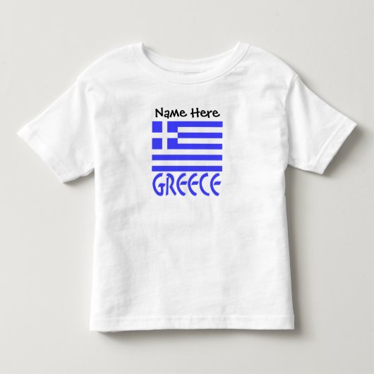 ギリシャとギリシャ国旗のカスタマイズ商品 トドラーTシャツ (正面)