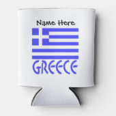 ギリシャとギリシャ国旗のカスタマイズ商品 缶クーラー (正面)