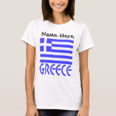 ギリシャとギリシャ国旗のカスタマイズ商品 Tシャツ (正面)