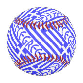 ギリシャとギリシャ国旗のタイル貼りパーソナライズされた 野球ボール (裏面)