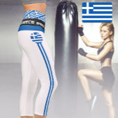 ギリシャとギリシャ国旗のファッション、フィットネス、スポーツカー カプリレギンス