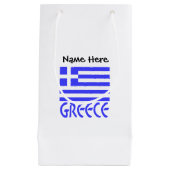 ギリシャとギリシャ国旗の名前 スモールペーパーバッグ (正面)