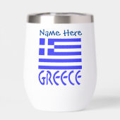ギリシャとギリシャ国旗ブルーのパーソナライズ (背面)