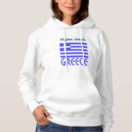 ギリシャとギリシャ国旗ブルーのパーソナライズ  パーカ