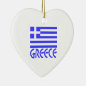 ギリシャとギリシャ国旗 セラミックオーナメント (右)