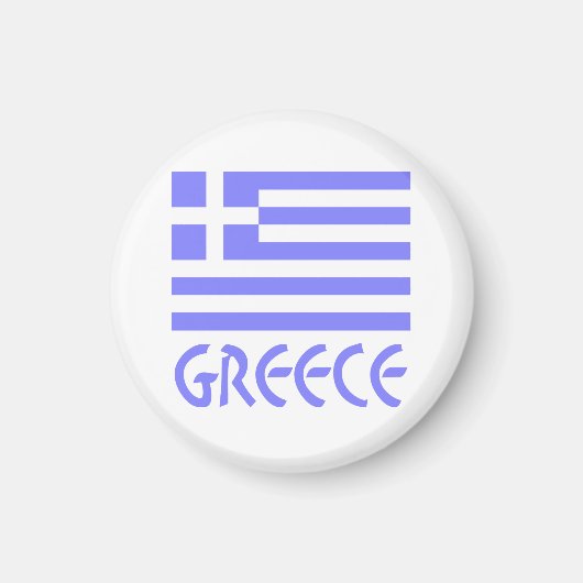 ギリシャとギリシャ国旗 マグネット (正面)