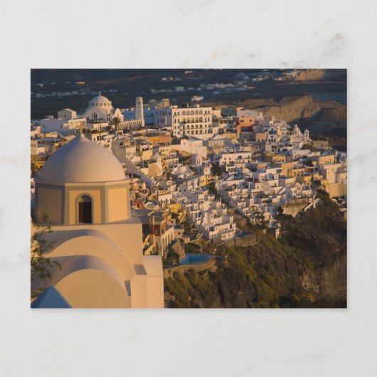 ギリシャとサントリーニ島の町 ポストカード (正面)