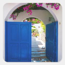 ギリシャとトルコのスタイルブルードア スクエアシール