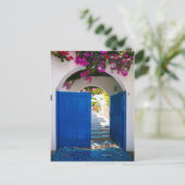 ギリシャとトルコのスタイルブルードア ポストカード (スタンド正面)