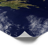 ギリシャとトルコの衛星表示 ポスター (角)