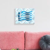 ギリシャなびく国旗 キャンバスプリント (インサイチュ (リビング))