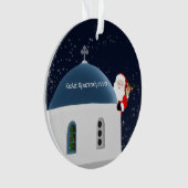 ギリシャのΚαλά Χριστούγεννα 、サンタ&ルドルフ オーナメント (正面)