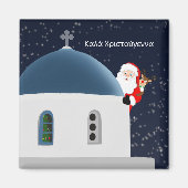 ギリシャのΚαλά Χριστούγεννα 、サンタ&ルドルフ マグネット (正面)