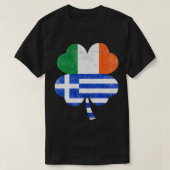 ギリシャのアイリッシュシャームロックギリシャのアイルランド国旗の聖 Tシャツ (デザイン正面)
