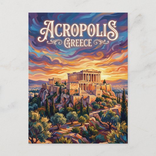 ギリシャのアクロポリス ポストカード (正面)