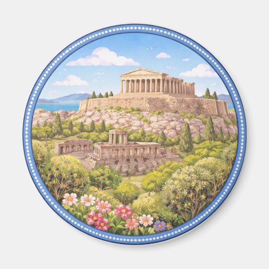 ギリシャのアクロポリス マグネット (正面)
