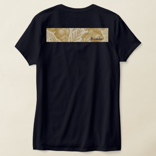 ギリシャのアテナ女性スポーツ&パフォーマンス Tシャツ (レイダウン裏面)