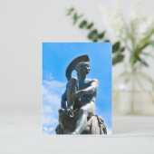 ギリシャのアテネのギリシャ人兵士の像 ポストカード (スタンド正面)