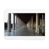 ギリシャのアテネの古代アゴラ。ストア・オブ・アタロス マグネット (横)