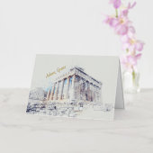 ギリシャのアテネの古代サイトパルテノン 箔グリーティングカード (蘭)