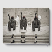 ギリシャのアテネの名誉警備員のヴィンテージ写真 ゲストブック (裏面)