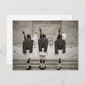 ギリシャのアテネの名誉警備員のヴィンテージ写真 ポストカード (正面/裏面)