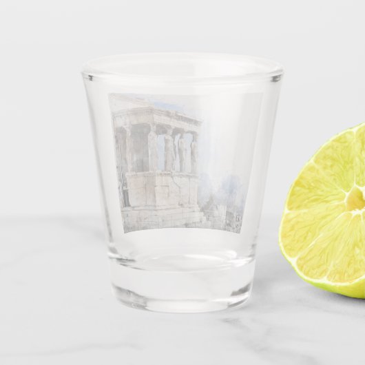 ギリシャのアテネの遺跡 ショットグラス (裏面)