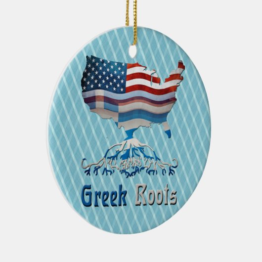 ギリシャのアメリカのルーツの装飾 セラミックオーナメント (右)