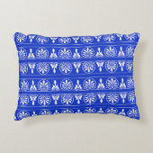 ギリシャのアラベスク地中海の様式の青 アクセントクッション (正面)