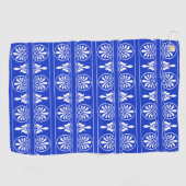 ギリシャのアラベスク地中海の様式の青 ゴルフタオル (横)