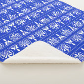 ギリシャのアラベスク地中海の様式の青 シェルパブランケット (3/4)