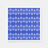 ギリシャのアラベスク地中海の様式の青 スタンダードカクテルナプキン (正面)