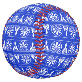 ギリシャのアラベスク地中海の様式の青 ソフトボール