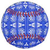 ギリシャのアラベスク地中海の様式の青 ソフトボール (正面)
