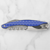 ギリシャのアラベスク地中海の様式の青 ソムリエナイフ (裏面)