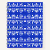 ギリシャのアラベスク地中海の様式の青 ノートブック (正面)