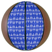 ギリシャのアラベスク地中海の様式の青 バスケットボール (縦)