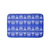 ギリシャのアラベスク地中海の様式の青 バスマット (正面)