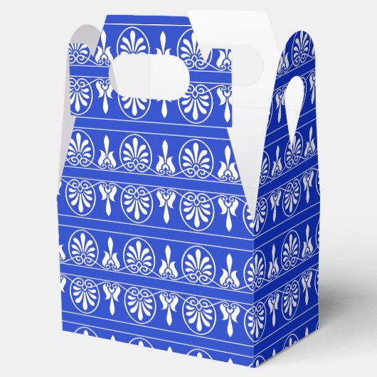 ギリシャのアラベスク地中海の様式の青 フェイバーボックス (オープン)