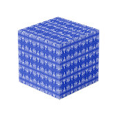 ギリシャのアラベスク地中海の様式の青 フォトキューブ (裏面アングル)