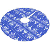 ギリシャのアラベスク地中海の様式の青 ブラッシュドポリエステルツリースカート (アングル)