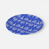 ギリシャのアラベスク地中海の様式の青 ペーパープレート (アングル)